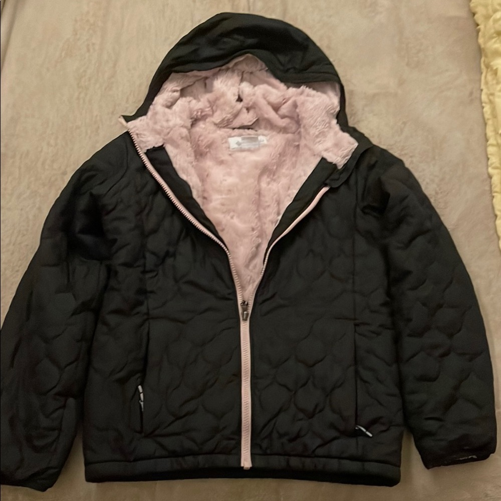 Black Kids Jacket with Pink Lining
